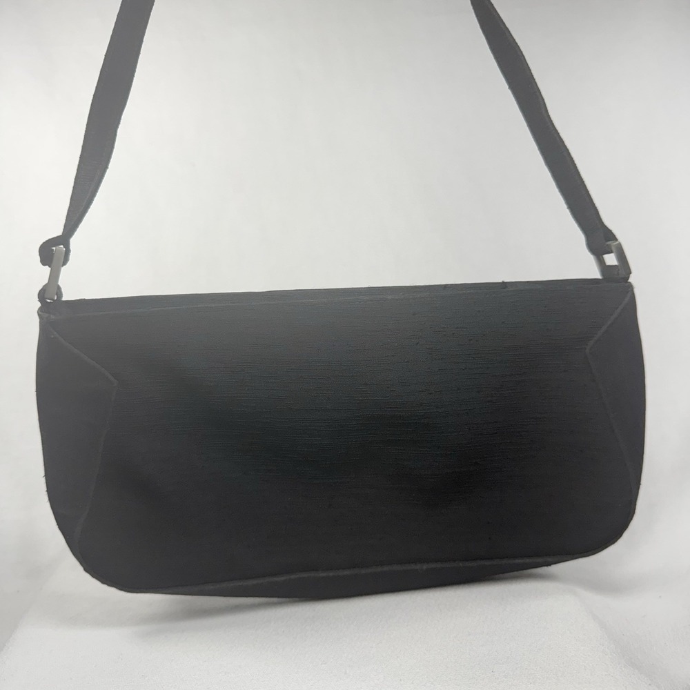 Vintage Y2K Black Shoulder Bag Purse Small Micro Baguette
